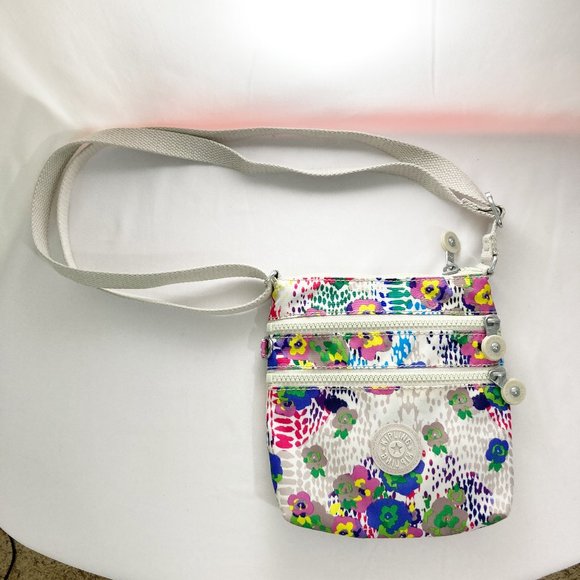 Kipling Handbags - Kipling 3-Zip Floral Animal Print Crossbody Bag
